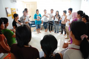 A session with Burmese Refugee women