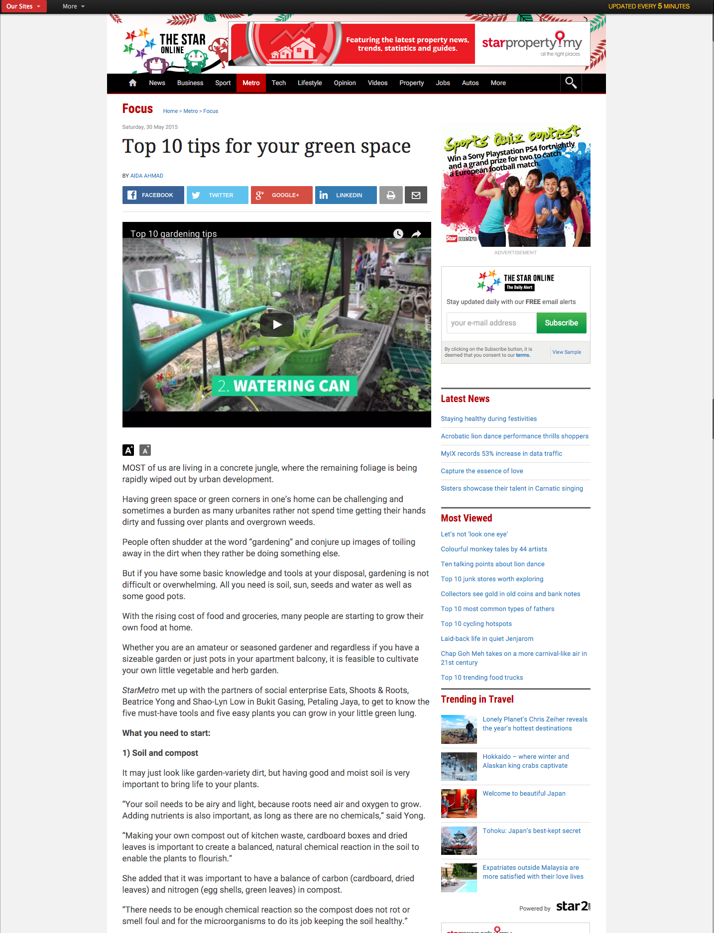 The Star - Top 10 tips for your green space - Focus | The Star Online1