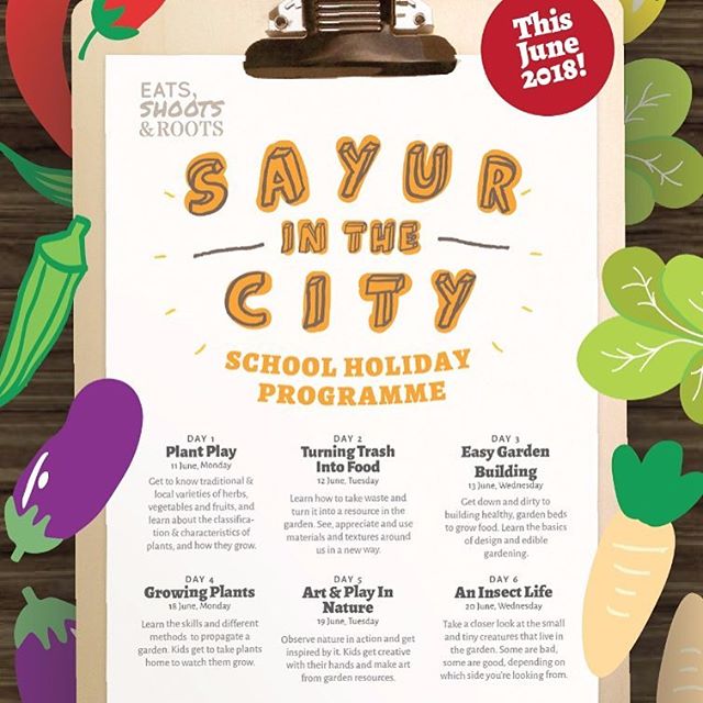 Most children are born with a love for nature and animals, but in an urban setting, it can be challenging to find opportunities for them to connect and learn from nature. If you’re looking to fill your child’s holiday with some outdoor play and creativity, this children’s holiday programme gives the children a space to get down and dirty with growing food and more.The programme consists of 6 workshops, each designed to get children back into the outdoors; learn about where their food comes from, how to eat healthily, and be more connected to the environment we live in. The goal is to inspire children to open their eyes to the wonders of nature, and get their hands involved in creating things for themselves. They will also learn how to prepare their own healthy lunch each day. Suitable for: 7-10 years oldPrice per child per session: RM90 for 1 dayRM250 for 3 daysRM480 for 6 daysInclusive of lunch, which will be cooked with the kids! Register now:http://schoolholidays.eatsshootsandroots.comMore info:learn@eatsshootsandroots.com